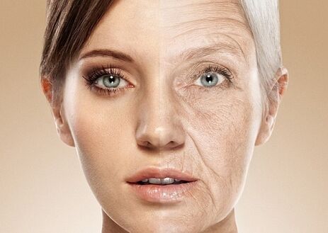 antes e despois do rexuvenecemento da pel facial por láser